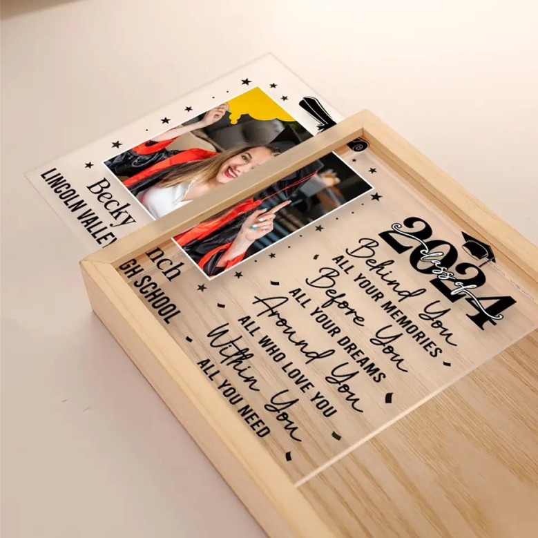 Success Defined Personalized Sibling Graduation Photo Frame Lamp