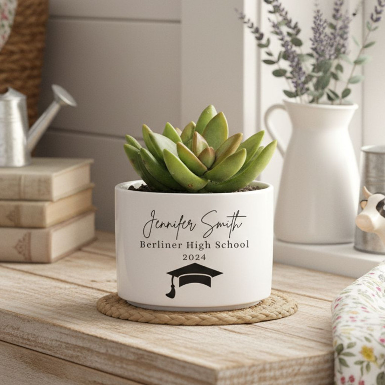 Their Future Blooms Custom High School Ceramic Plant Pot