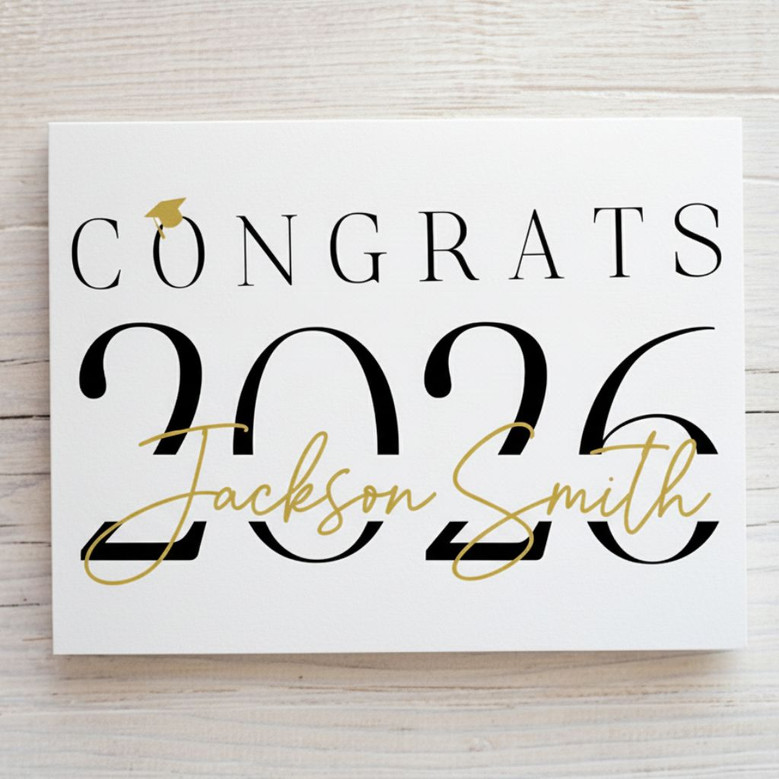 2026 Grad Milestone Custom Greeting Card