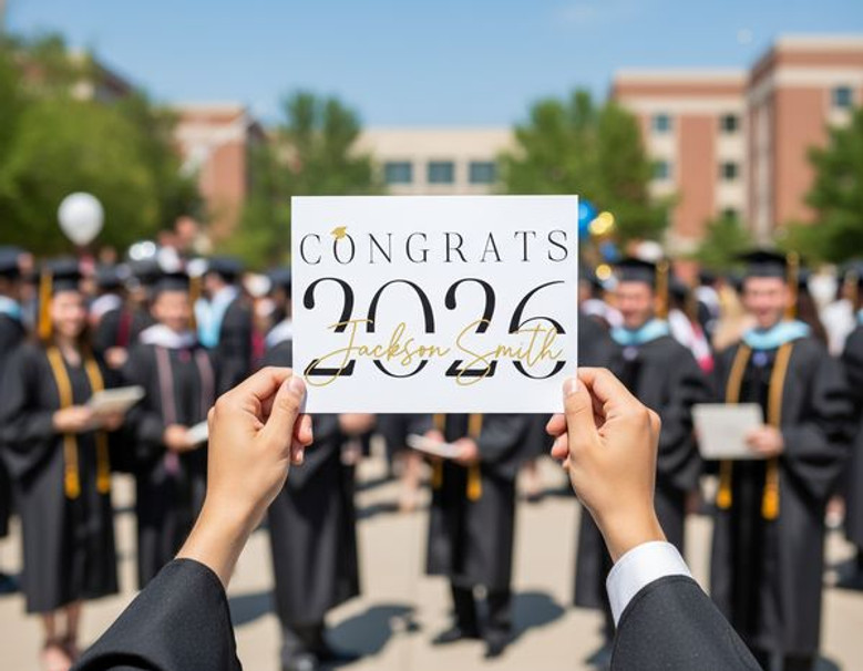 2026 Grad Milestone Custom Greeting Card
