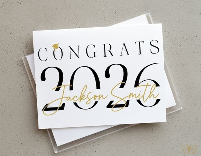 2026 Grad Milestone Custom Greeting Card