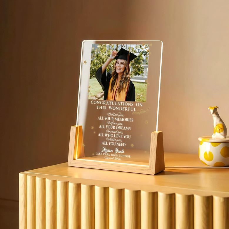 2026 Grad Photo LED Night Light A Custom Class Keepsake Gift