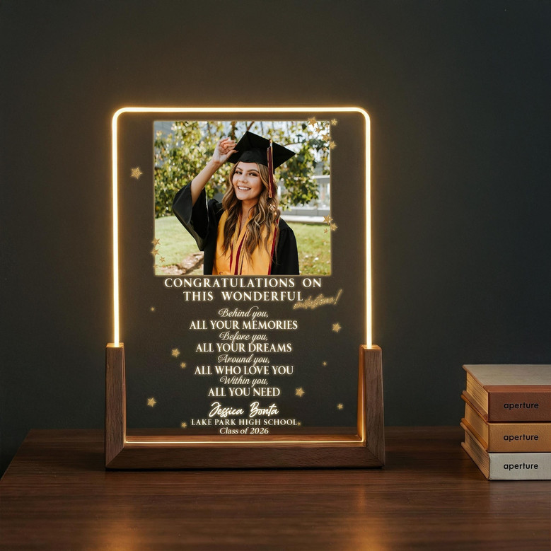 2026 Grad Photo LED Night Light A Custom Class Keepsake Gift