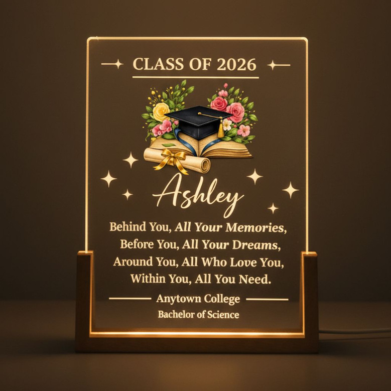 2026 Graduation LED Night Light Personalised Senior Gift Plaque