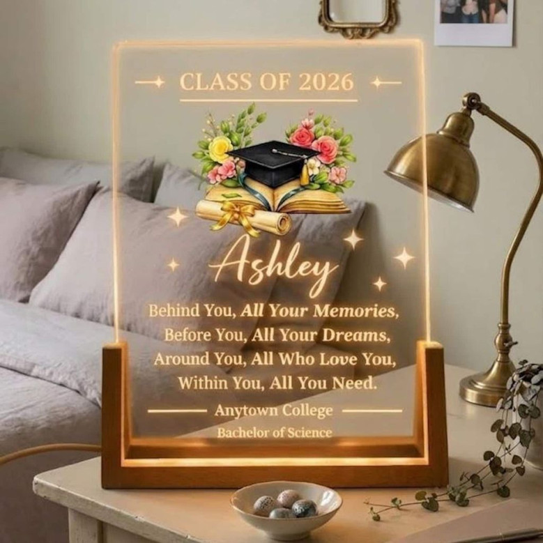 2026 Graduation LED Night Light Personalised Senior Gift Plaque