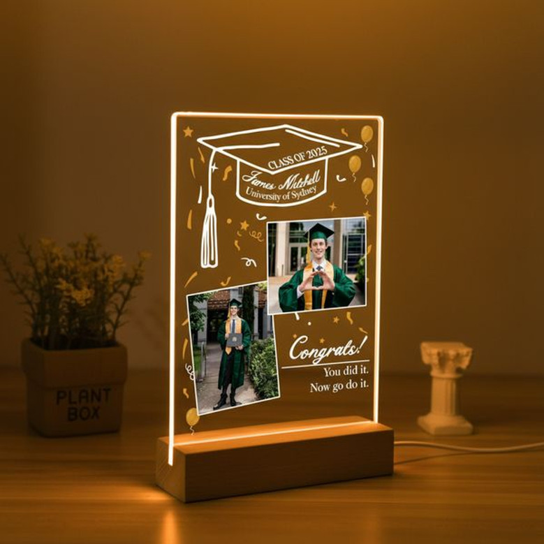 Capture Graduation Memories Custom Photo LED Night Light Gift