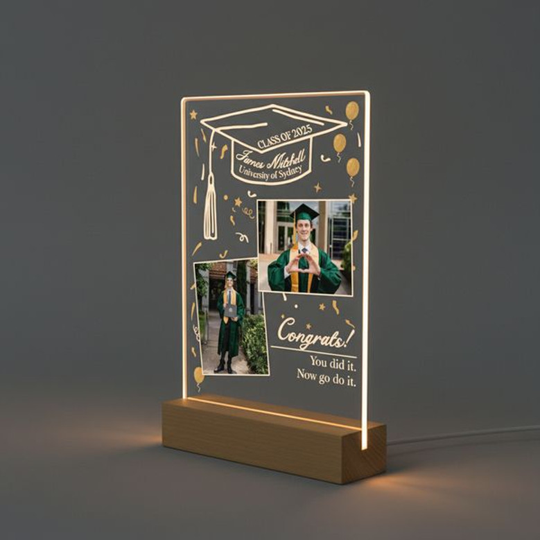 Capture Graduation Memories Custom Photo LED Night Light Gift