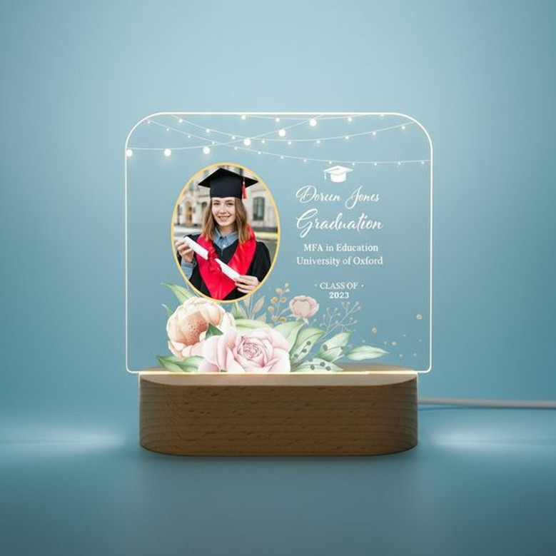 Capture Graduation Memories Custom Photo LED Night Light