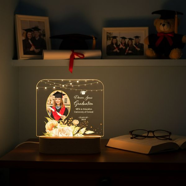 Capture Graduation Memories Custom Photo LED Night Light