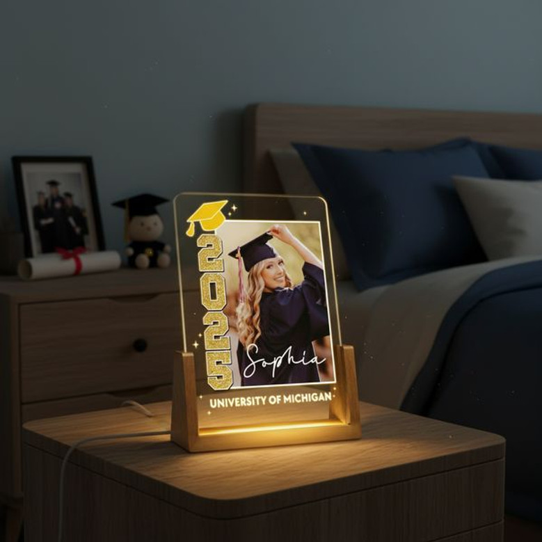 Celebrate Class of 2026 Personalized Photo LED Night Light
