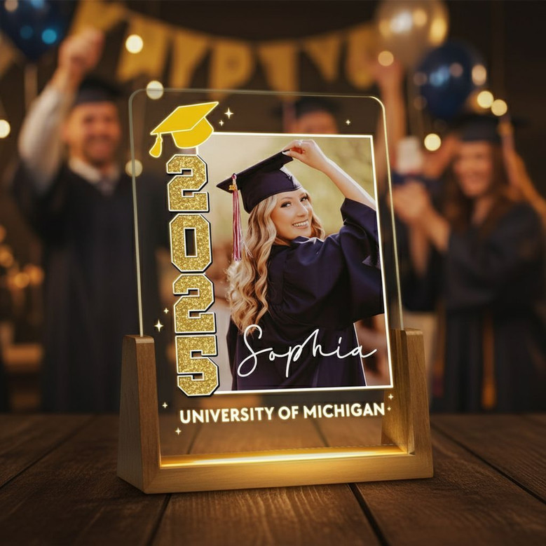 Celebrate Class of 2026 Personalized Photo LED Night Light