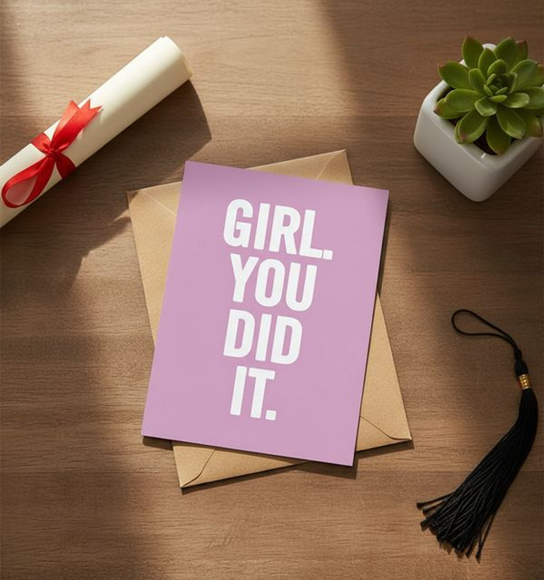 Celebrate Her Success Empowering Graduation Greeting Card