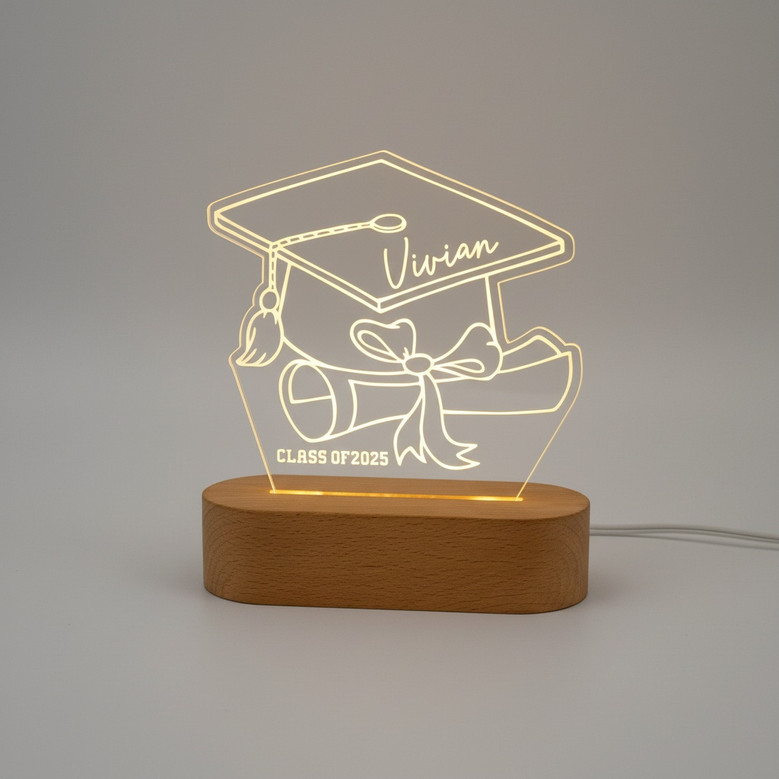 Celebrate Their Big Day Custom Graduation LED Night Light