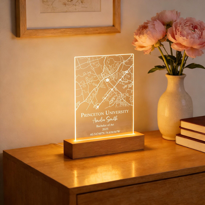 Celebrate Your Journey Custom College Map LED Night Light