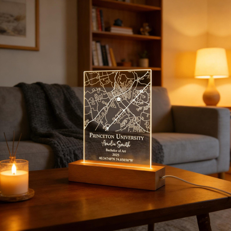 Celebrate Your Journey Custom College Map LED Night Light
