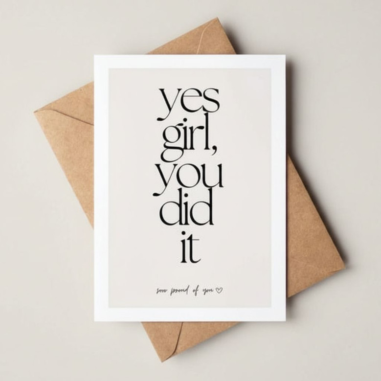 Celebrating Her Success Yes Girl You Did It Greeting Card