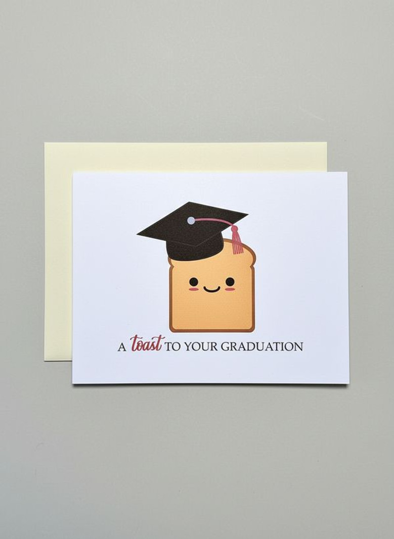 Cheers to 2026 Funny Toast Pun Graduation Greeting Card