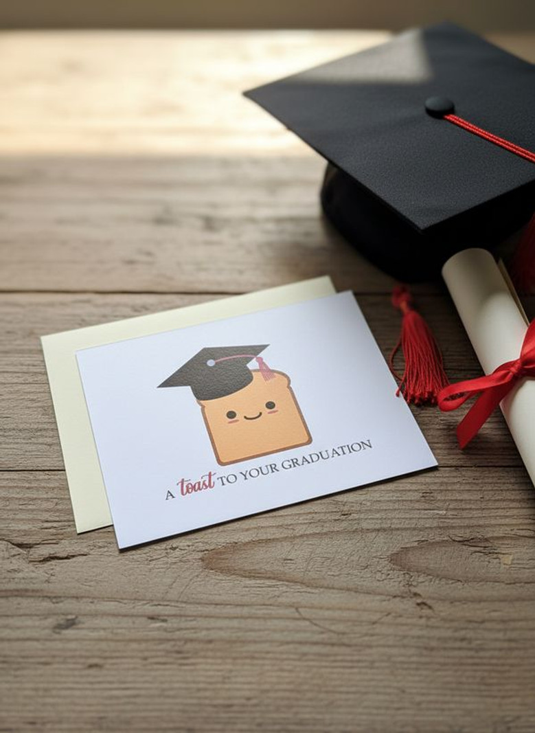 Cheers to 2026 Funny Toast Pun Graduation Greeting Card