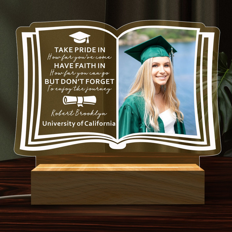 Cherish Her PhD Success Custom Photo LED Night Light Gift