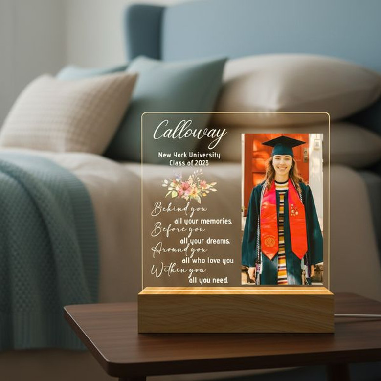 Cherish the 2026 PhD Milestone Custom Photo LED Night Light