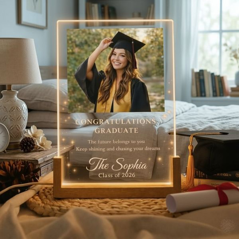 Cherish the Journey Custom 2026 Photo LED Night Light