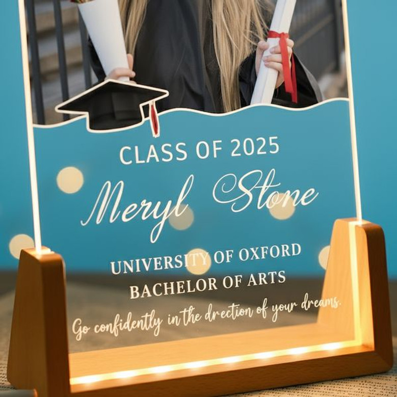 Cherish the Moment Custom Photo Graduation LED Night Light