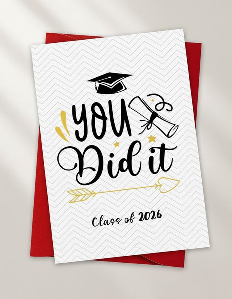 Class of 2026 Milestone You Did It Graduation Greeting Card