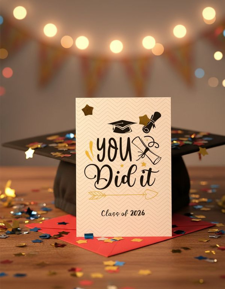 Class of 2026 Milestone You Did It Graduation Greeting Card