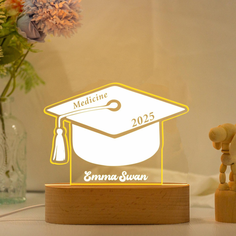 Commemorative Graduation LED Night Light A Custom Gift to Cherish