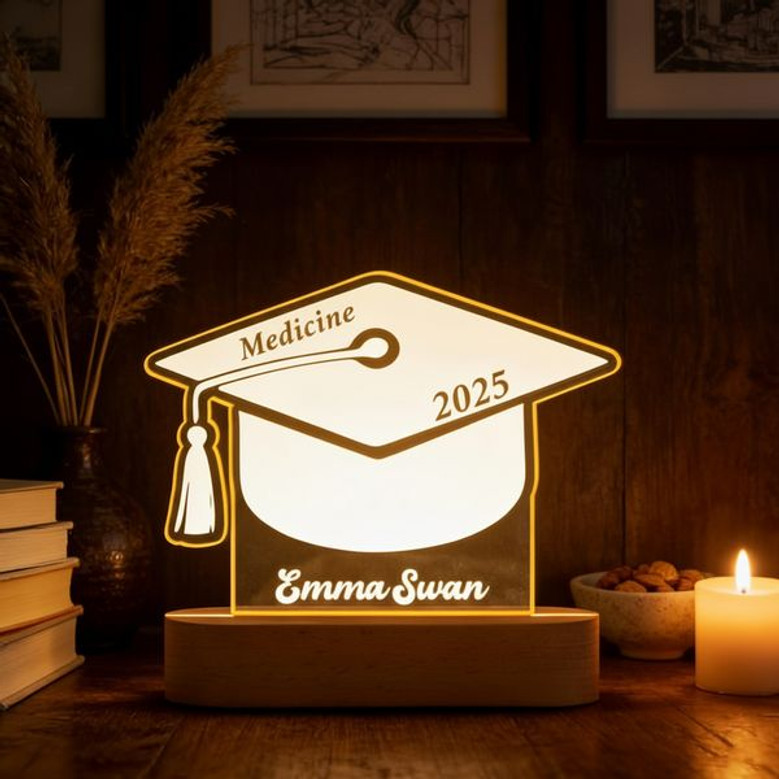 Commemorative Graduation LED Night Light A Custom Gift to Cherish