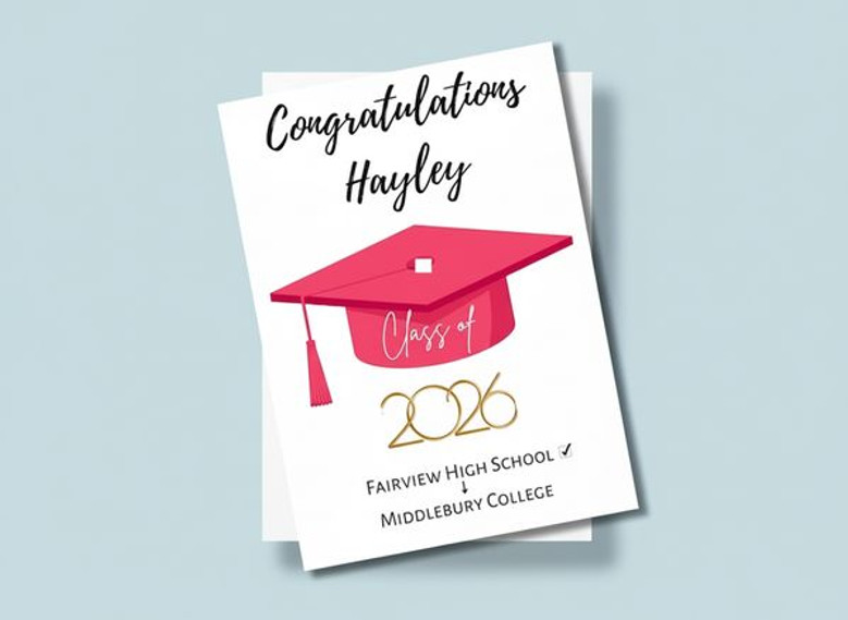 Custom 2026 Graduation Greeting Card for a Personal Touch