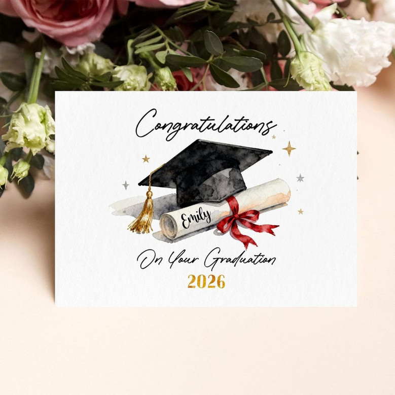 Custom Class of 2026 College Graduation Greeting Card