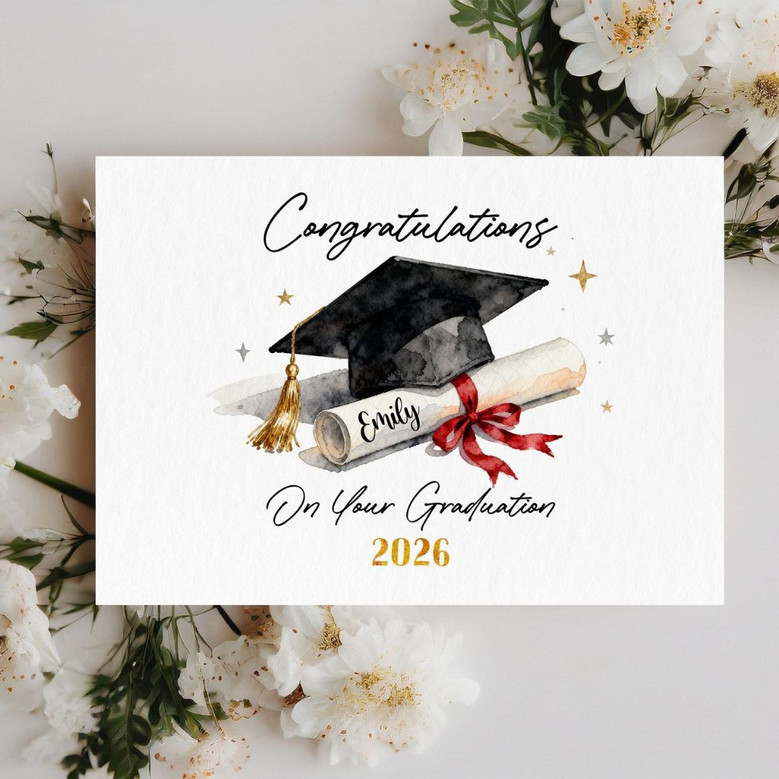 Custom Class of 2026 College Graduation Greeting Card