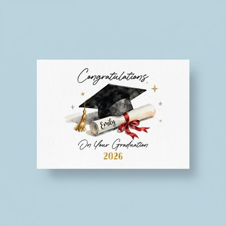 Custom Class of 2026 College Graduation Greeting Card