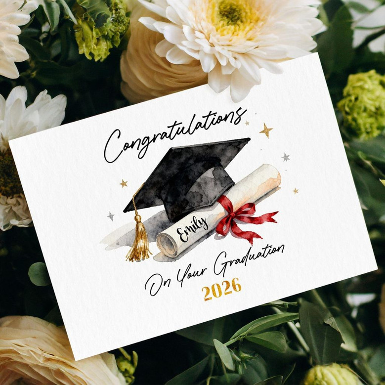 Custom Class of 2026 College Graduation Greeting Card