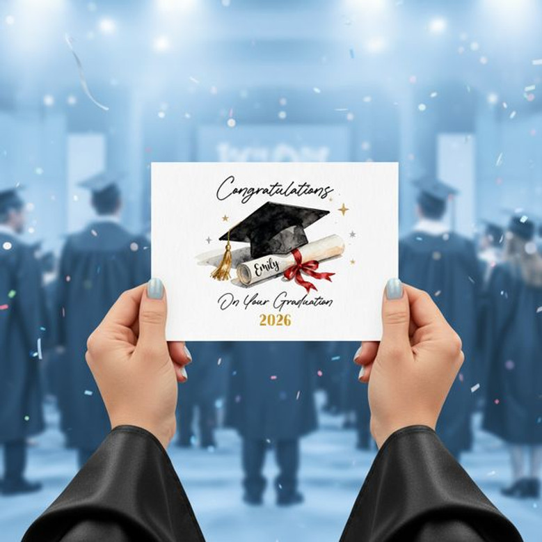 Custom Class of 2026 College Graduation Greeting Card