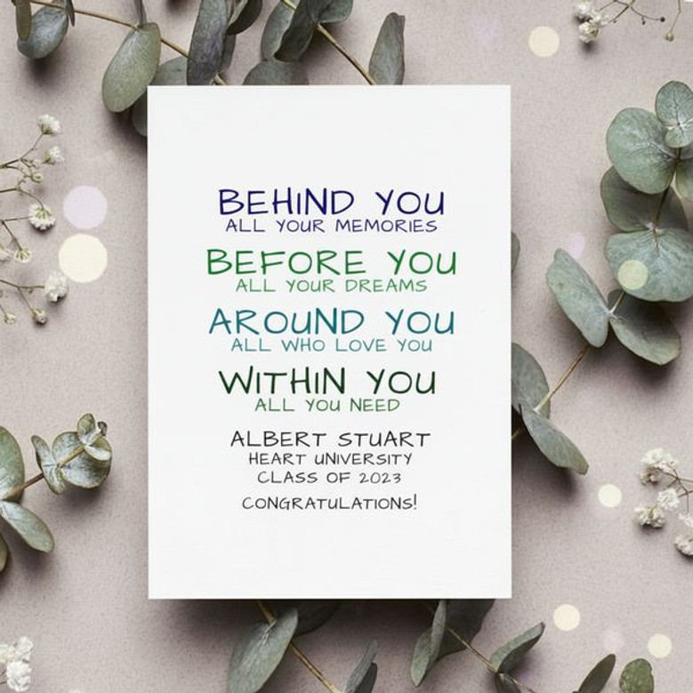 Custom Class of 2026 Daughter Graduation Greeting Card