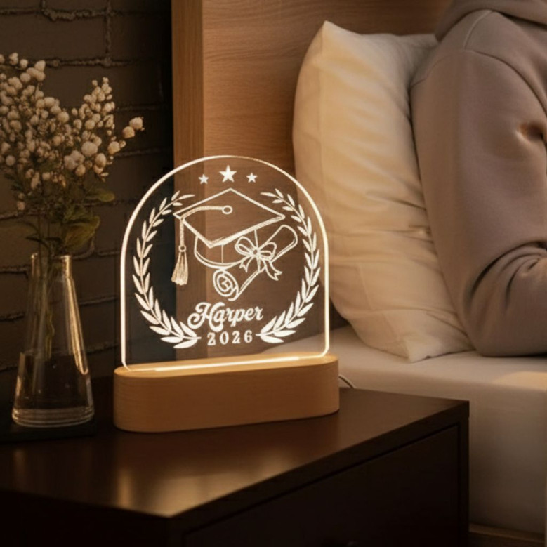Custom Graduate Desk LED Night Light Celebrate Their Big Milestone