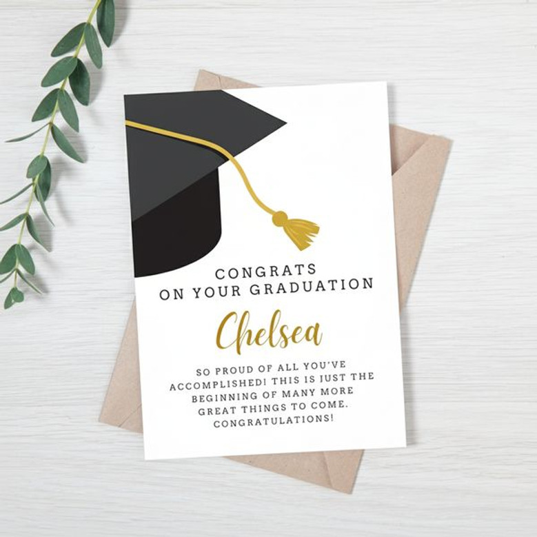 Custom Graduation Greeting Card for Family and Friends