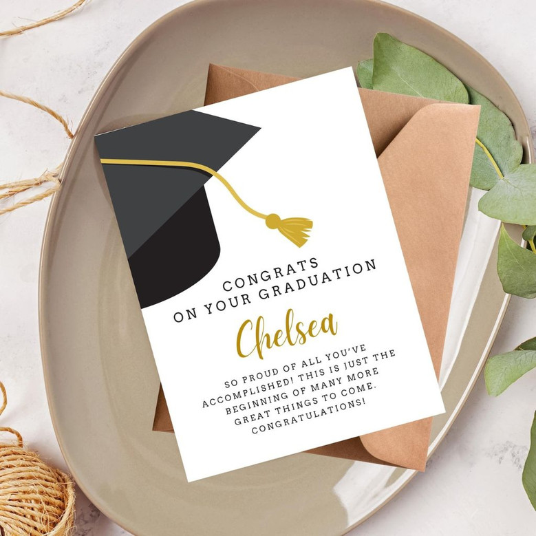 Custom Graduation Greeting Card for Family and Friends