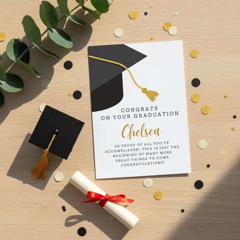 Custom Graduation Greeting Card for Family and Friends