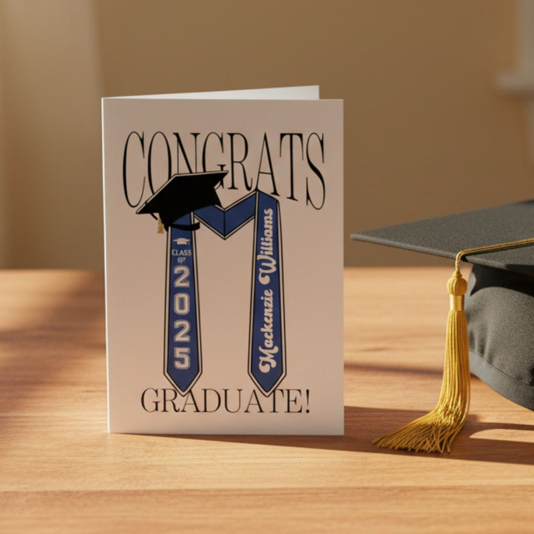 Custom Stole Greeting Card A Personalized Graduation Keepsake