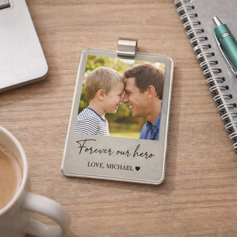 Drive Safe Daddy - Custom Photo Car Visor Clip Father's Day Gift
