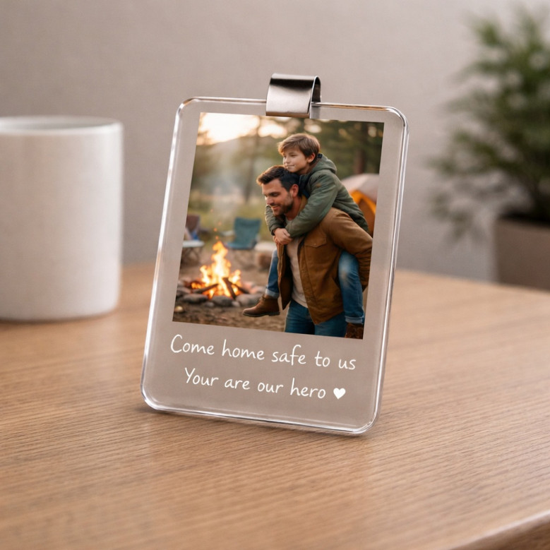 Drive Safe Daddy - Custom Photo Car Visor Clip for Husband & Dad Drive Safe Daddy - Custom Photo Car Visor Clip for Husband & Dad