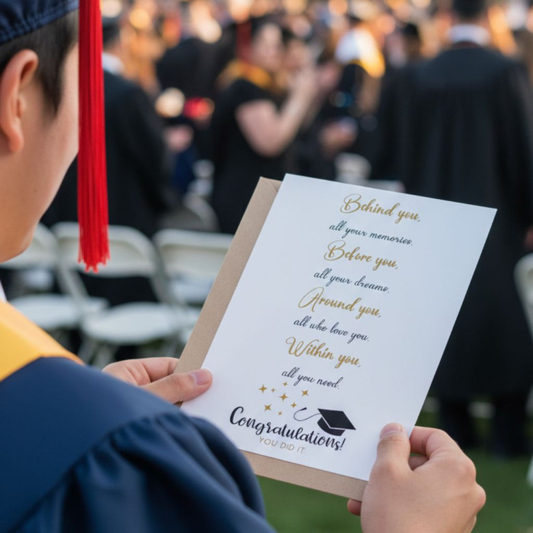Empowering Graduation Greeting Card with Inspirational Message