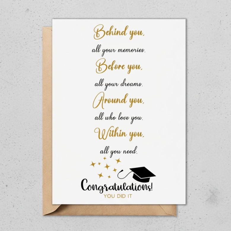 Empowering Graduation Greeting Card with Inspirational Message