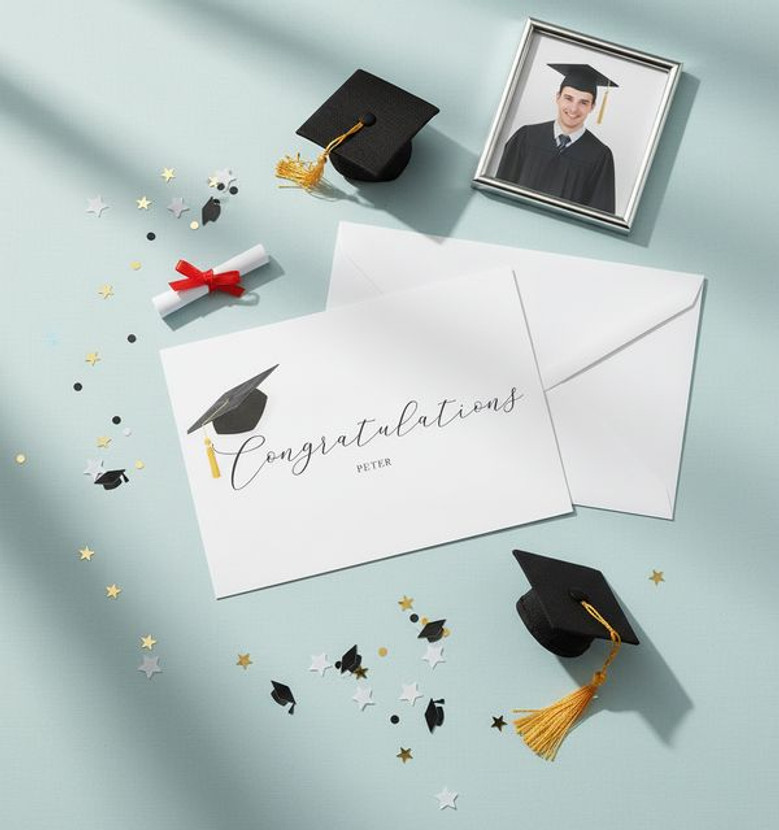 Heartfelt Minimalist Greeting Card Personalized Graduation Gift