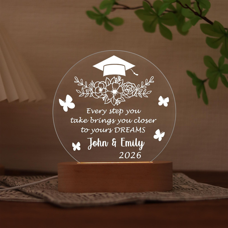 Inspirational Quote LED Night Light Custom Graduation Gift Idea