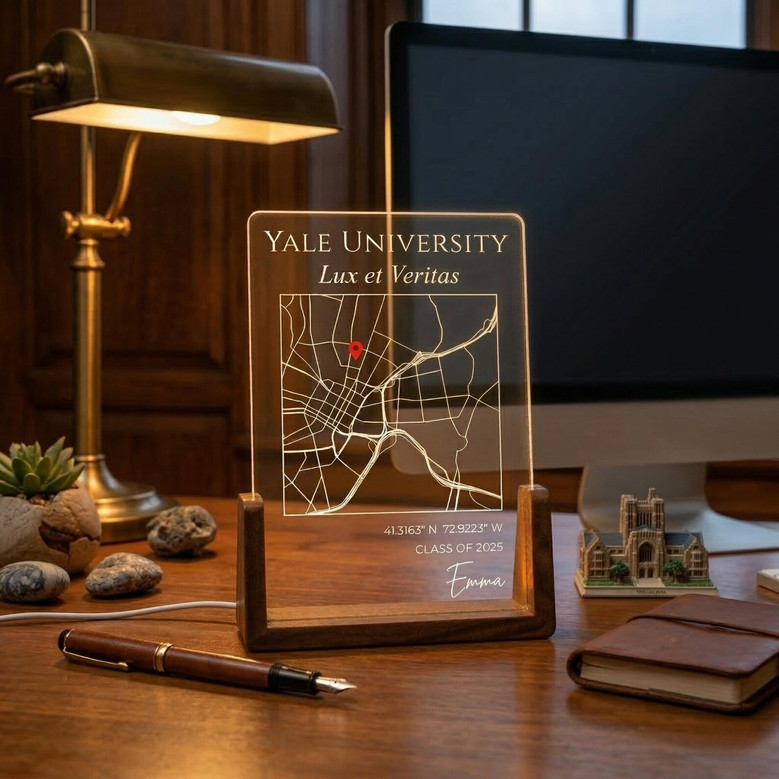 Map Your Success Custom 2026 College LED Night Light