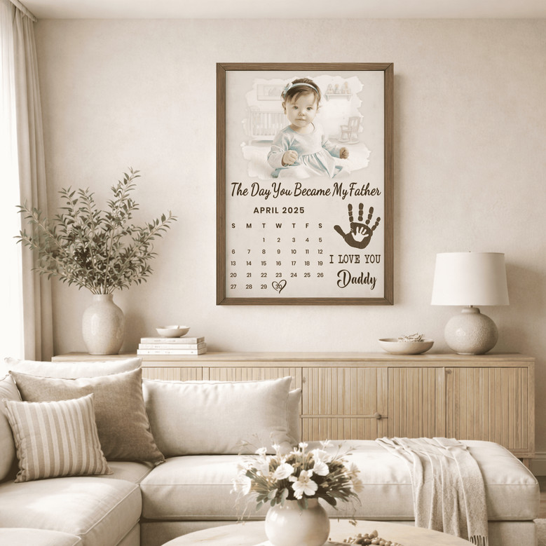Moments We Met - First Father's Day New Dad Memory Canvas Art
